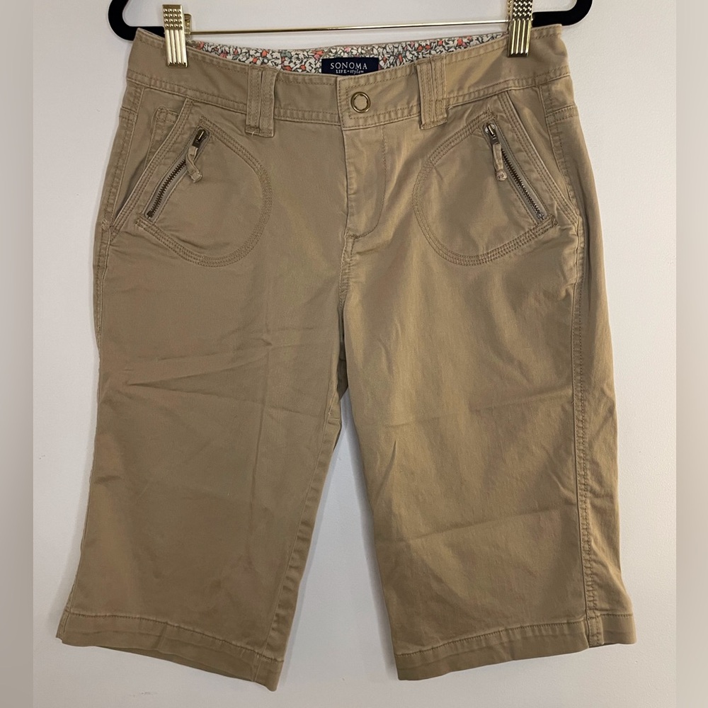 Sonoma Life & Style Bermuda Shorts Khaki Size 4P